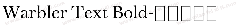 Warbler Text Bold字体转换